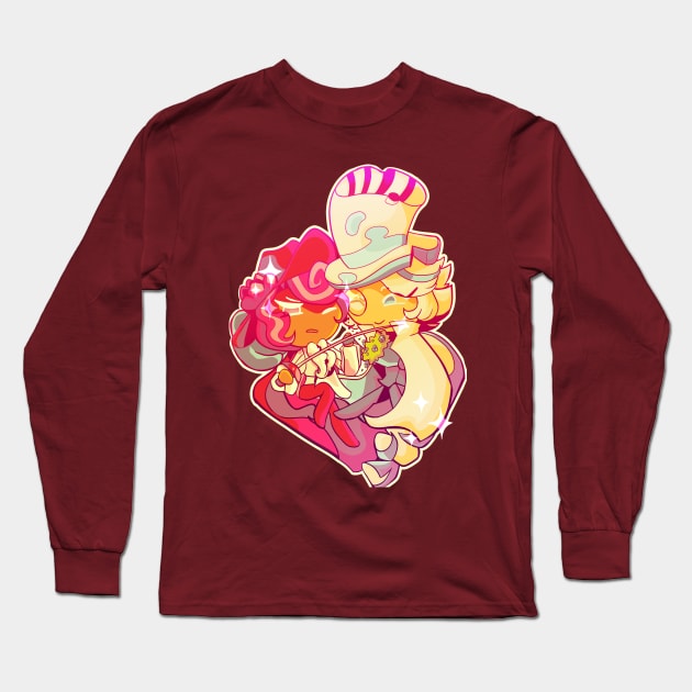 Let U Fall - Rougefort & Raspberry Mousse  Cookie Long Sleeve T-Shirt by MochoRetsukii 